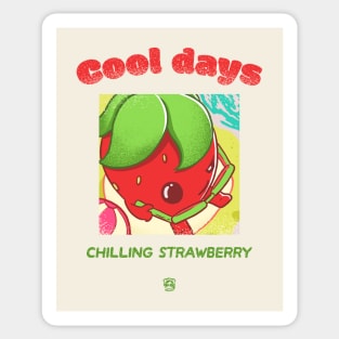 Cool days Chilling Strawberry Sticker